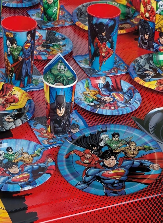 Unique Party Unique Round Dessert Paper Plates - 7", Justice League, 8 Pcs - Image 3